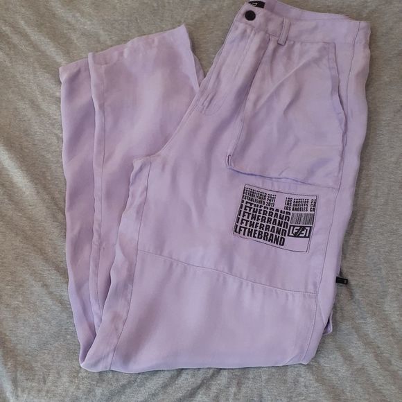 LF Pants - LF the Brand Lavender Purple High Waisted Cargo Pants 00 or 2 NWOT